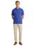 Portofino polo blauw pique 3-knoops