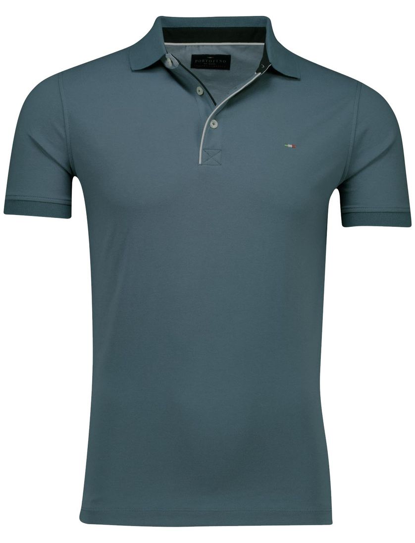 Portofino polo blauw katoen