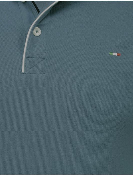 Portofino polo blauw katoen