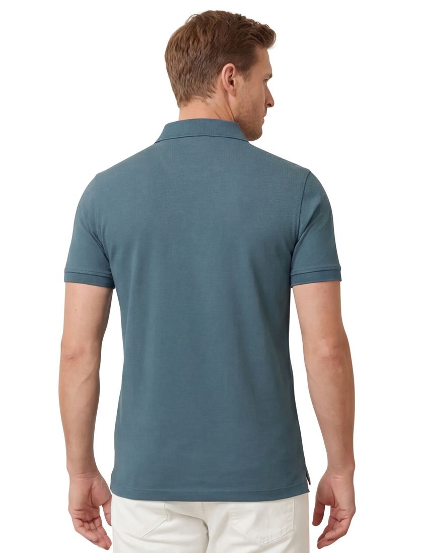 Portofino polo blauw katoen