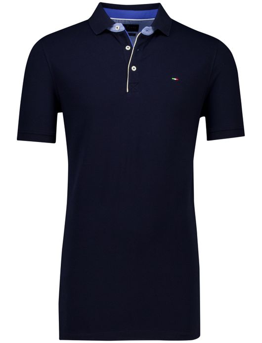 poloshirt extra lang donkerblauw Portofino