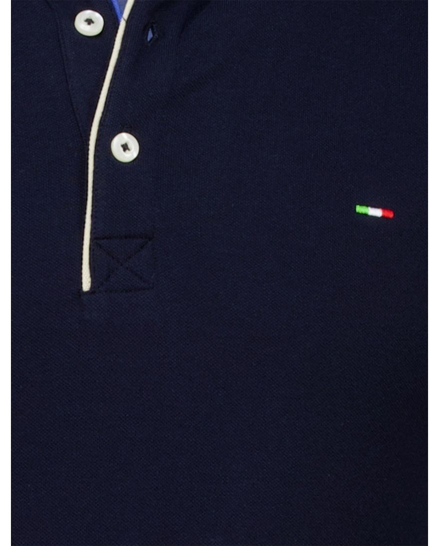 Portofino poloshirt extra lang donkerblauw