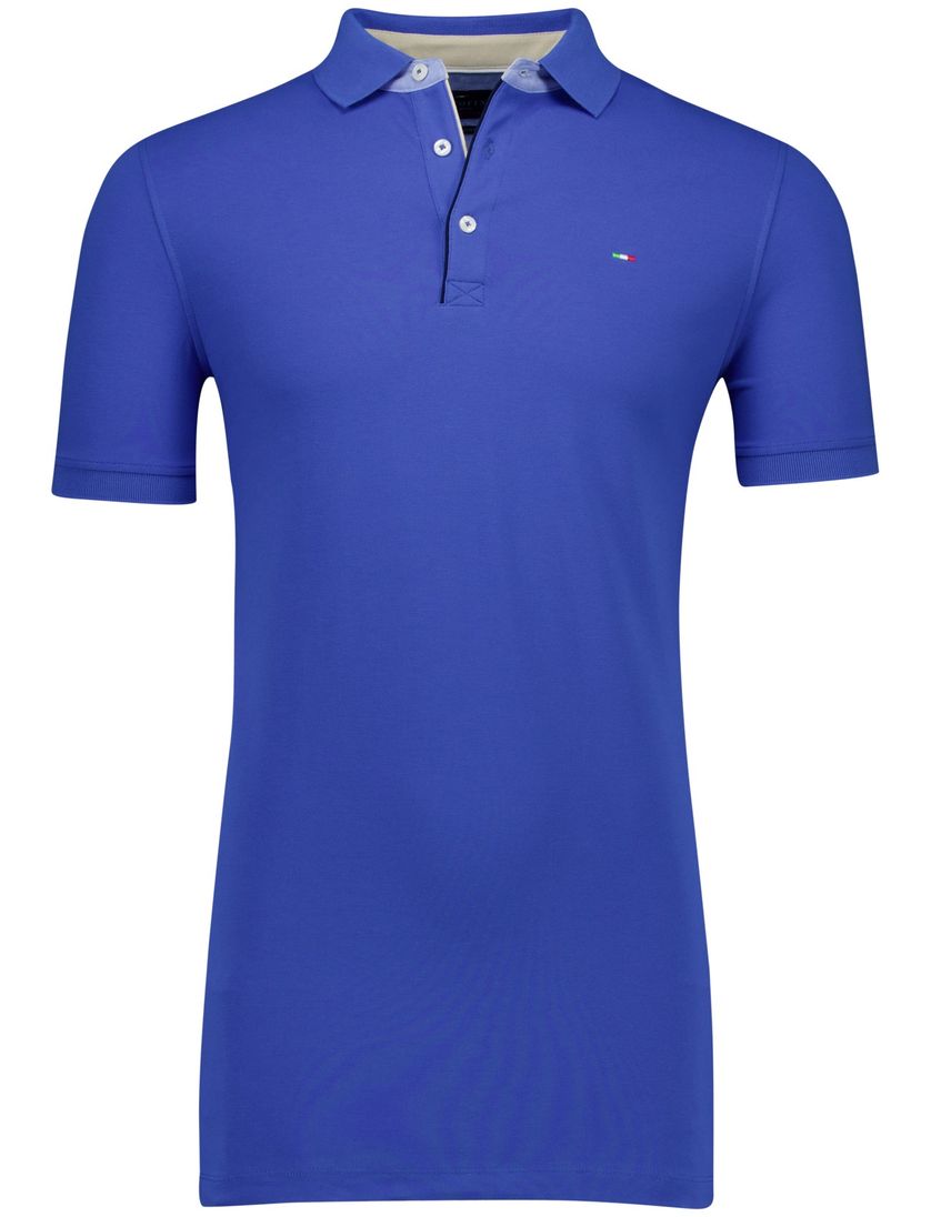 Portofino polo extra lang blauw