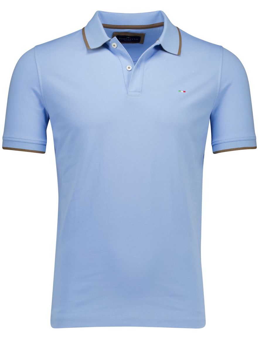 Portofino polo blauw 2-knoops pique