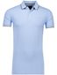 Portofino polo extra lang blauw bruin pique 3-knoops