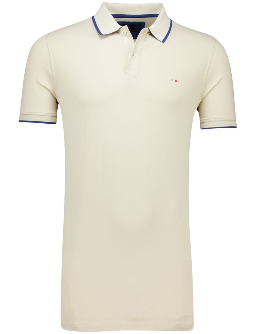 Portofino extra long fit polo beige katoen