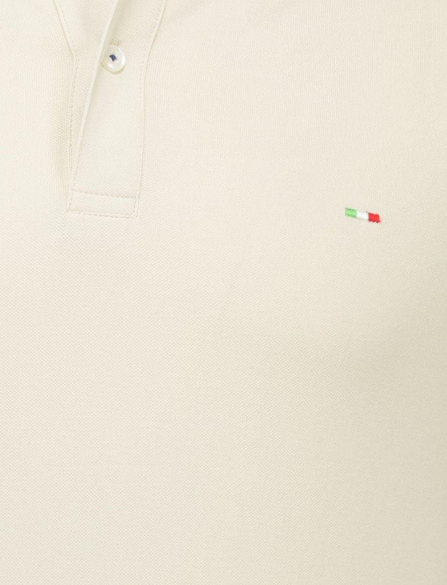 Portofino extra long fit polo beige katoen