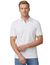 Portofino polo wit 3 knoops normale fit katoen