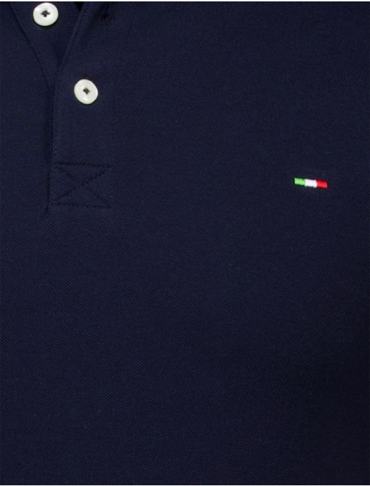 Portofino polo donkerblauw 3-knoops