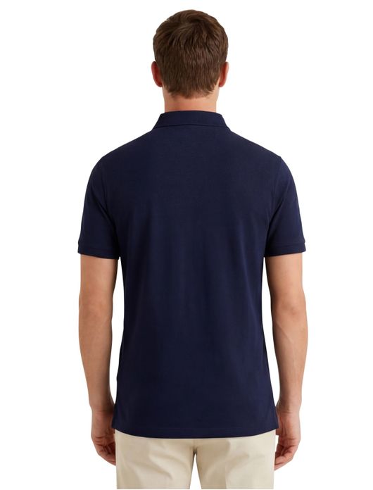 Portofino polo donkerblauw 3-knoops