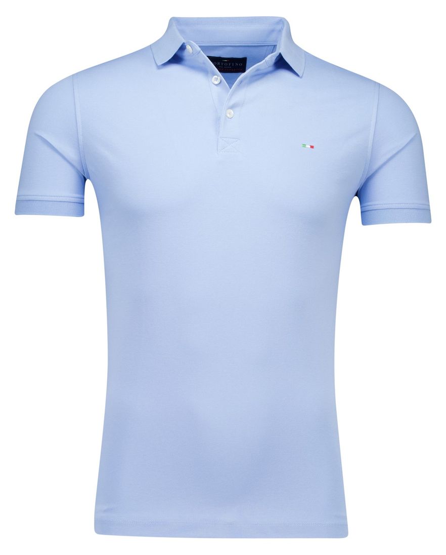 Portofino polo lichtblauw katoen