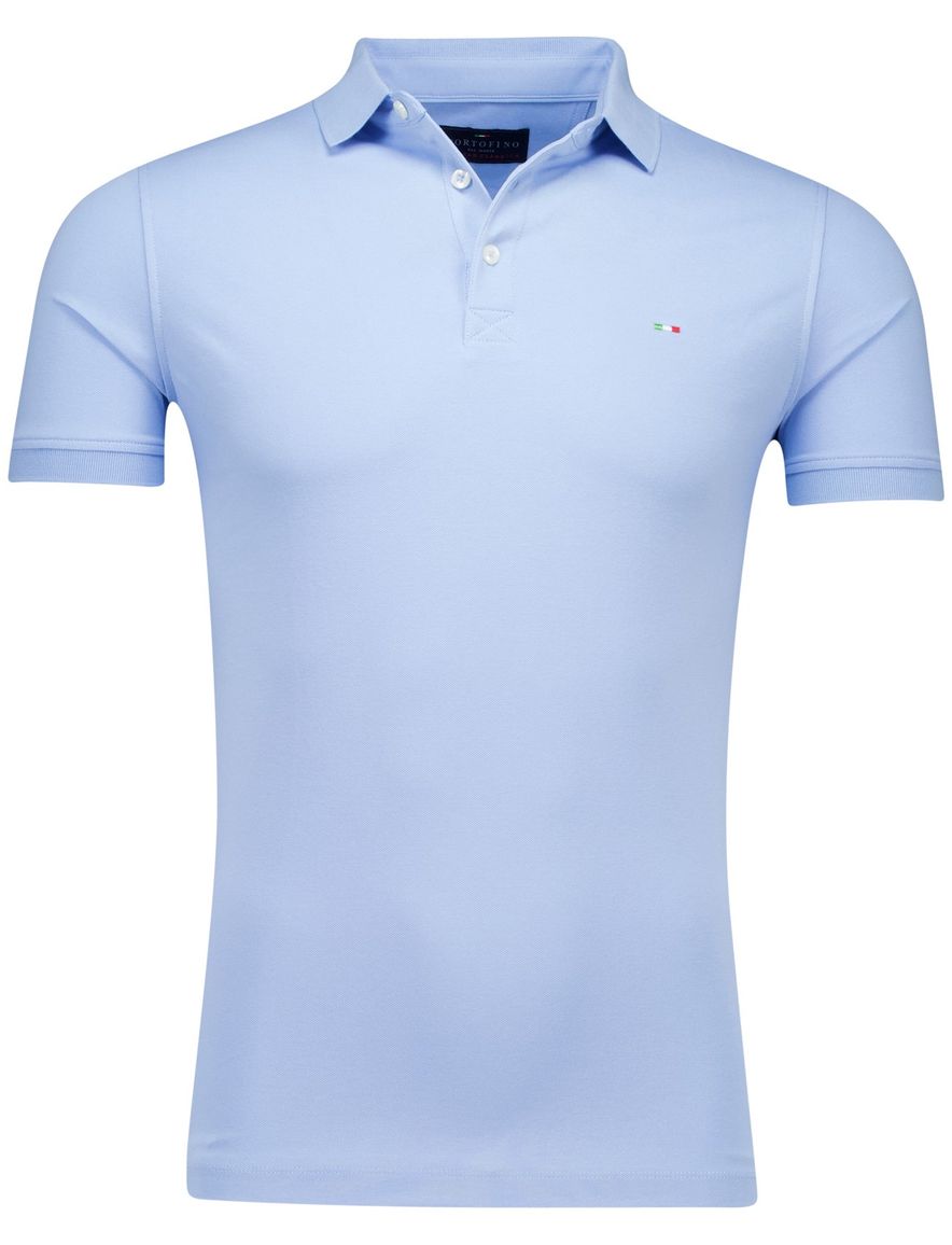 Portofino polo lichtblauw katoen
