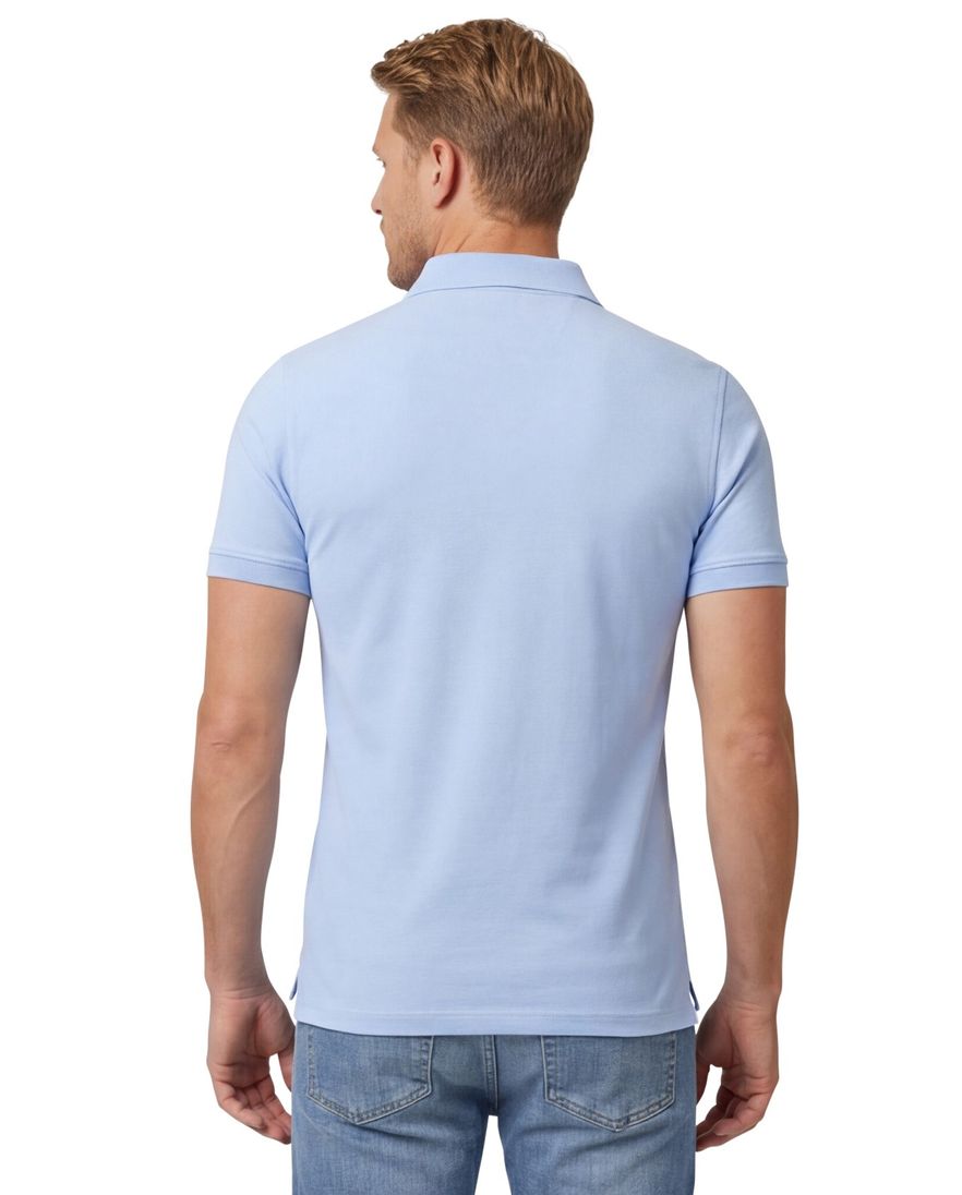 Portofino polo lichtblauw katoen