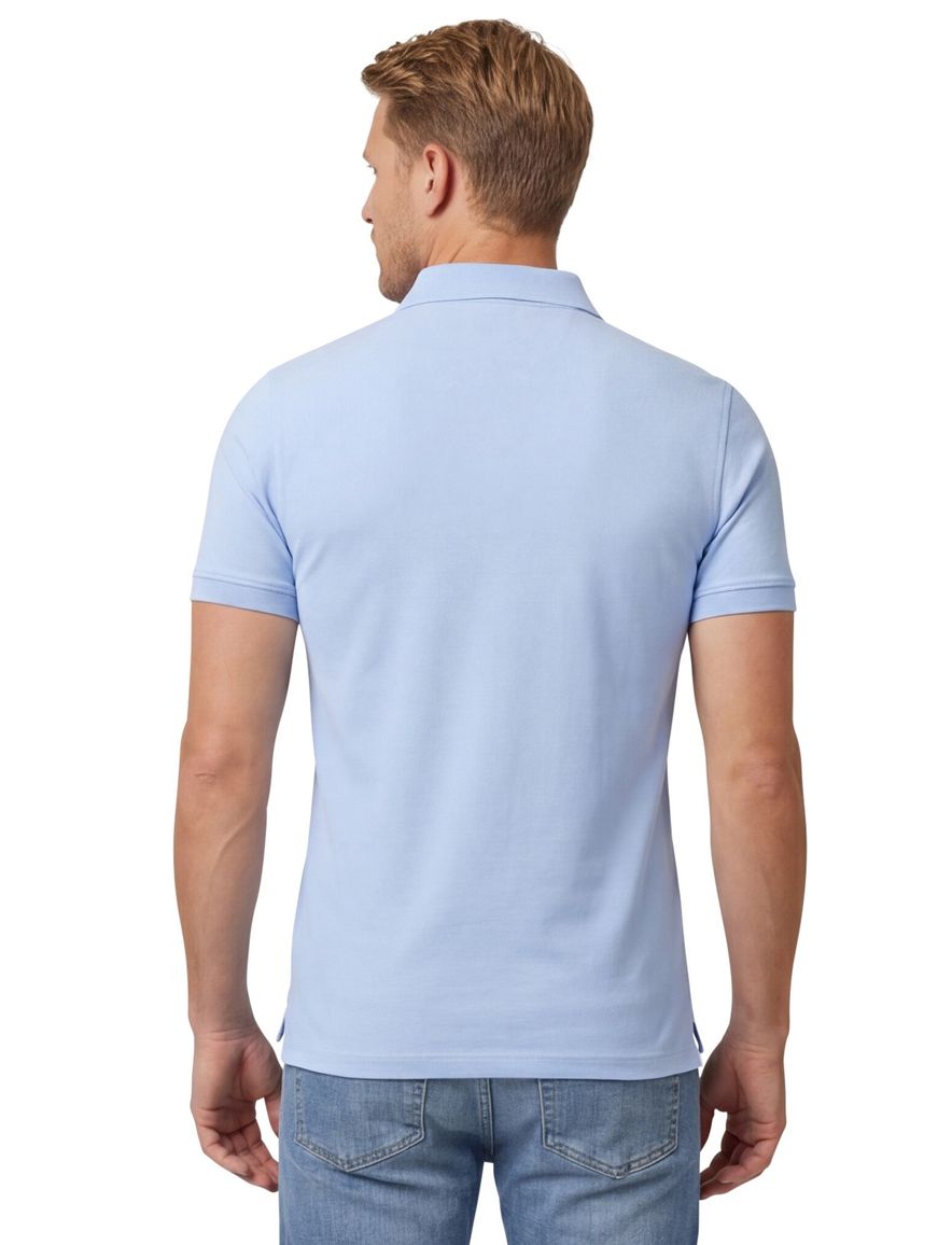 Portofino polo lichtblauw katoen
