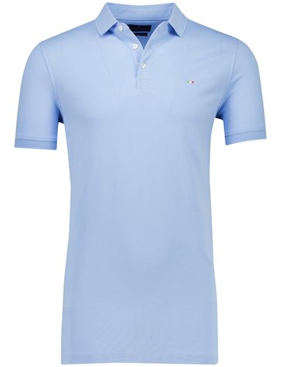 Portofino katoenen Portofino polo lichtblauw extra lang pique normale fit