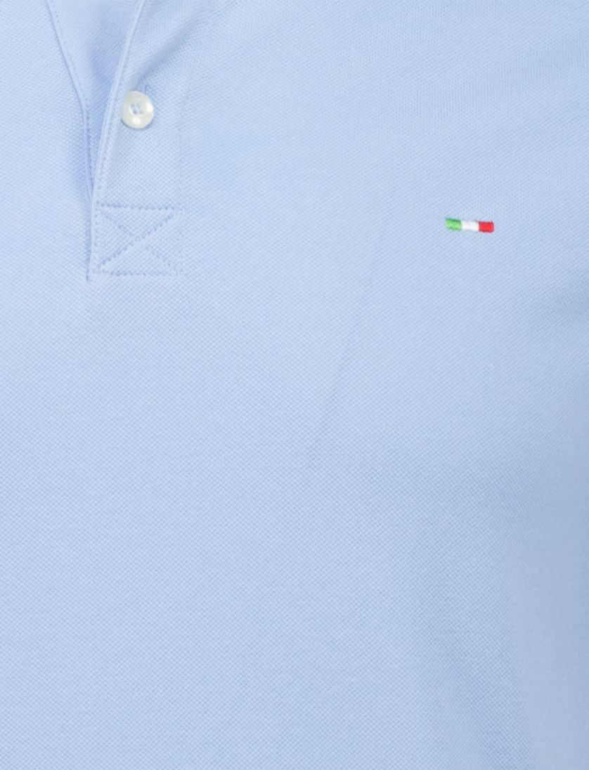 katoenen Portofino polo lichtblauw extra lang pique normale fit