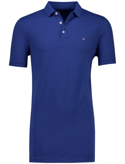 Portofino katoenen Portofino polo extra lang kobaltblauw korte mouw