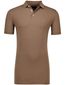 Portofino korte mouw polo extra lang bruin