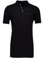 katoenen Portofino 3 knoops polo extra lang zwart pique