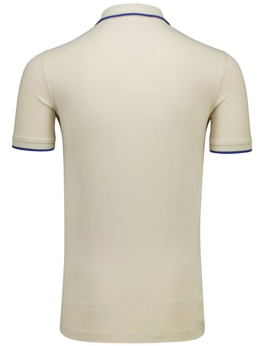 Portofino polo beige effen katoen normale fit