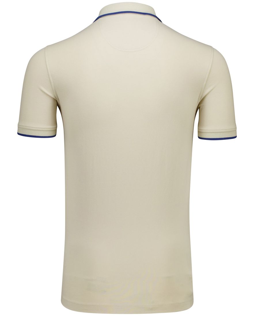 Portofino polo beige effen katoen normale fit