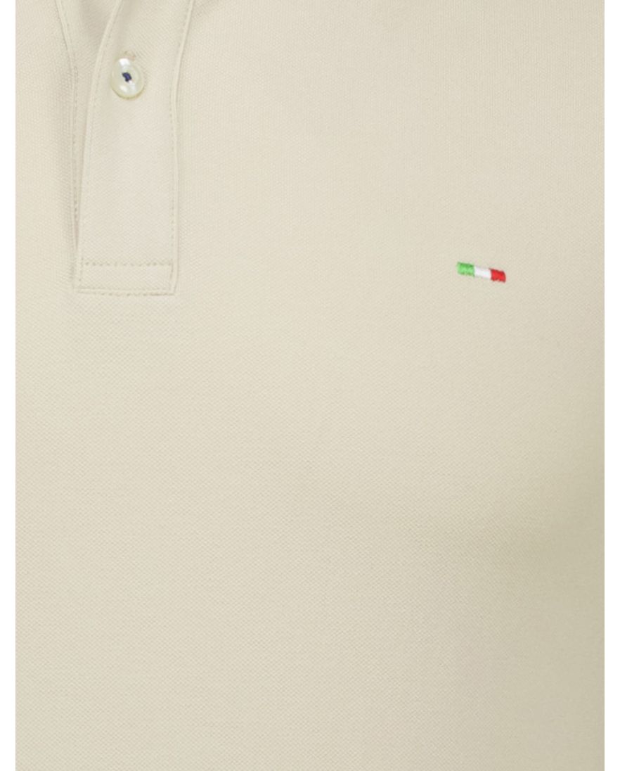 Portofino polo beige effen katoen normale fit