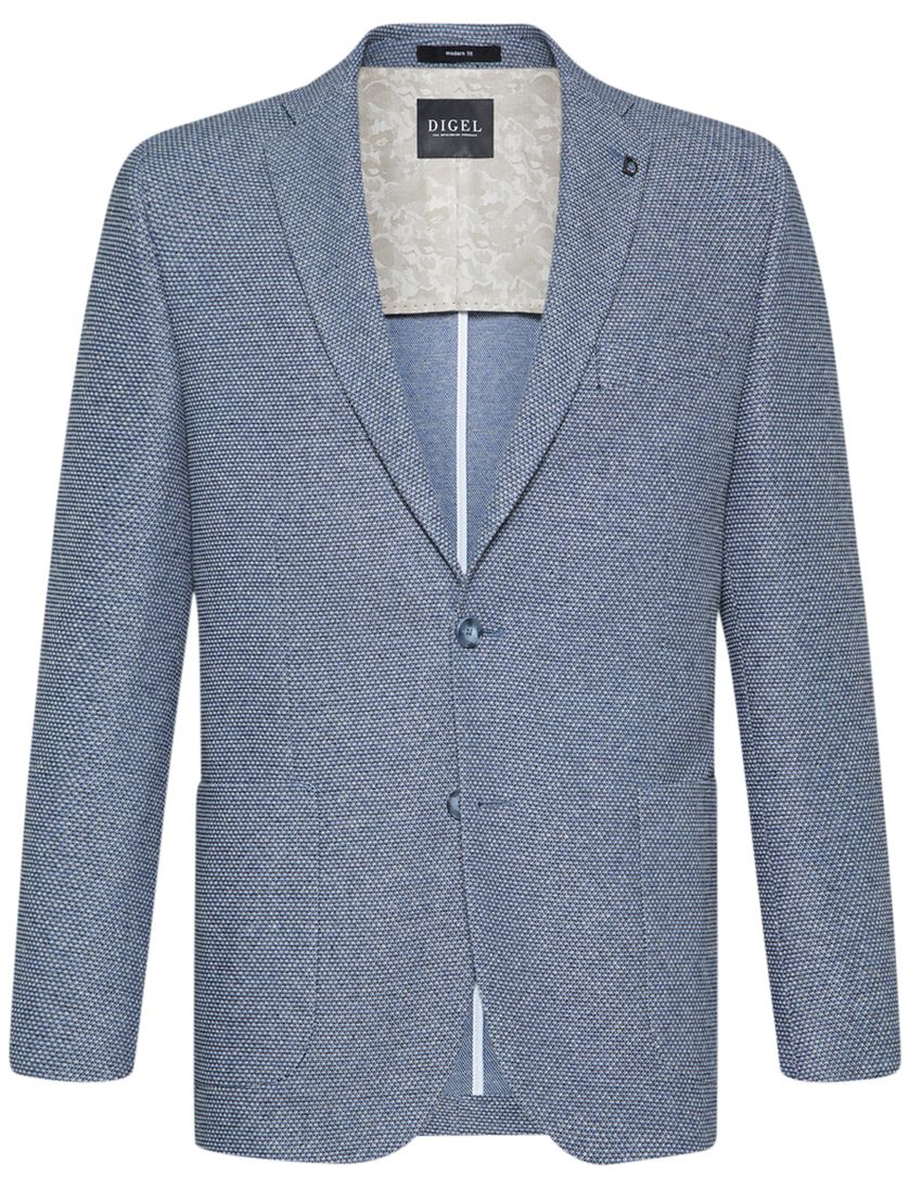 Digel colbert blauw geprint Edward-ST zakken