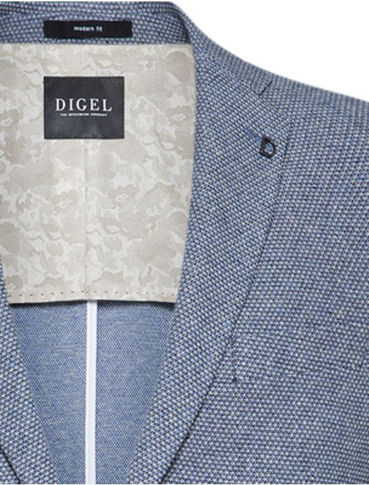 Digel colbert blauw geprint Edward-ST zakken