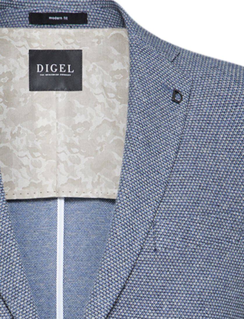 Digel colbert blauw geprint Edward-ST zakken