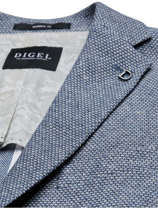 Digel colbert blauw geprint Edward-ST zakken