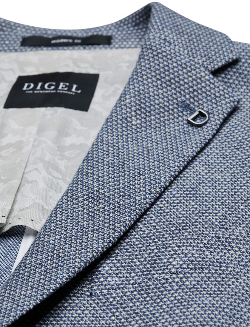 Digel colbert blauw geprint Edward-ST zakken