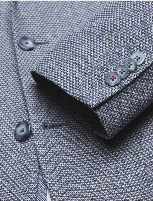 Digel colbert blauw geprint Edward-ST zakken