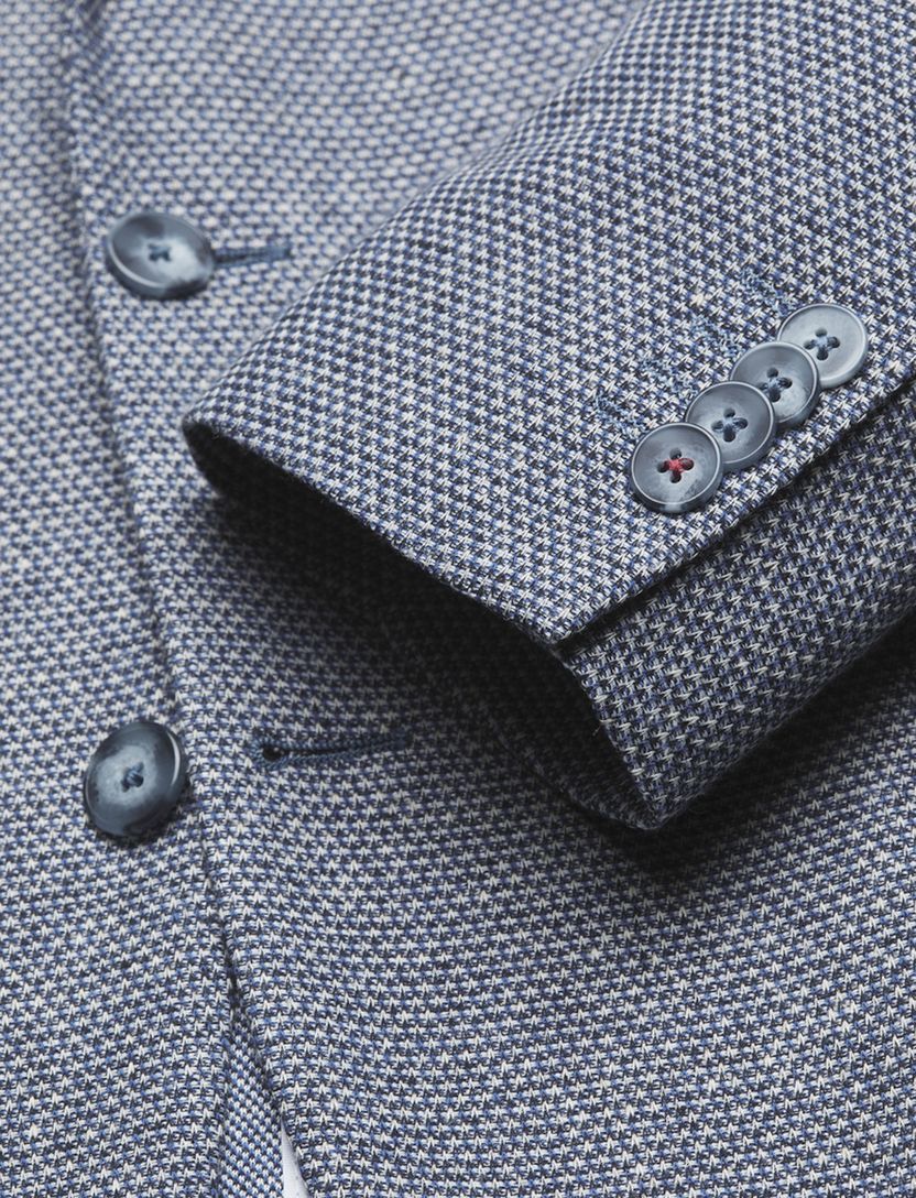 Digel colbert blauw geprint Edward-ST zakken