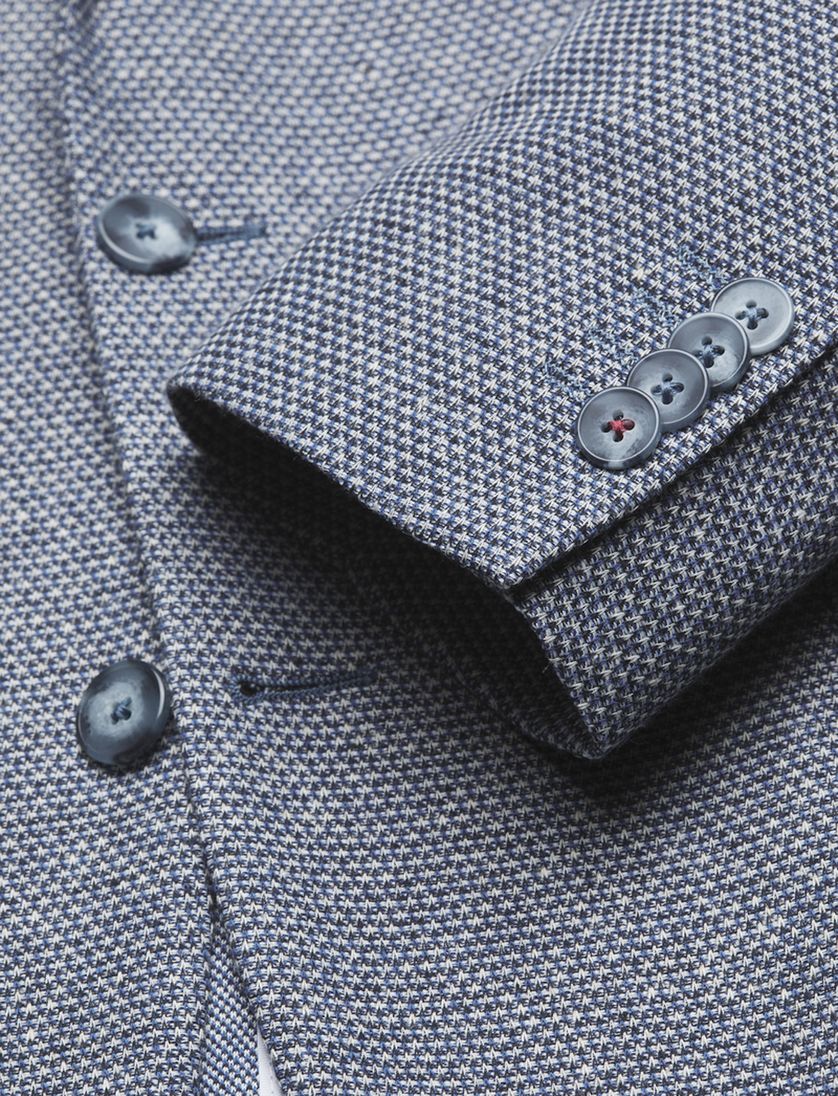 Digel colbert blauw geprint Edward-ST zakken