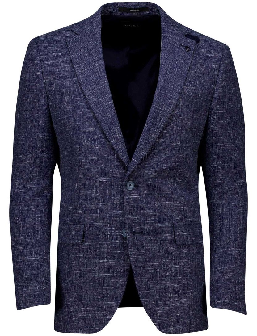 Digel colbert gemeleerd donkerblauw normale fit