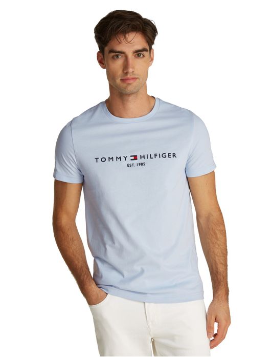 Tommy Hilfiger T-shirt lichtblauw slim fit
