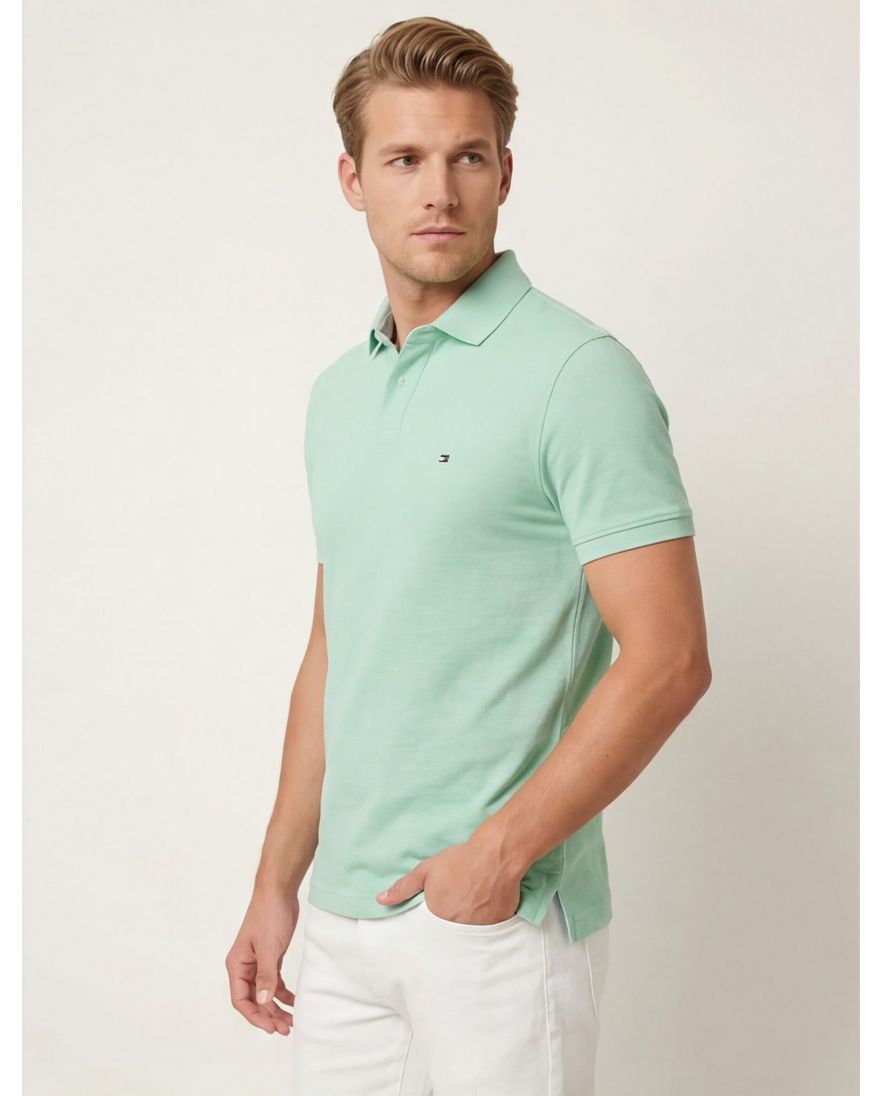Tommy Hilfiger polo mintgroen normale fit katoen