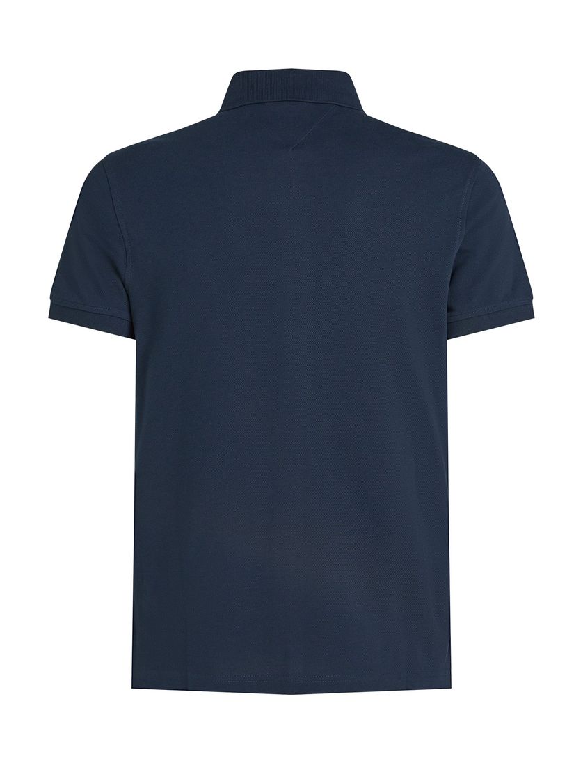 Tommy Hilfiger polo donkerblauw 3-knoops katoen