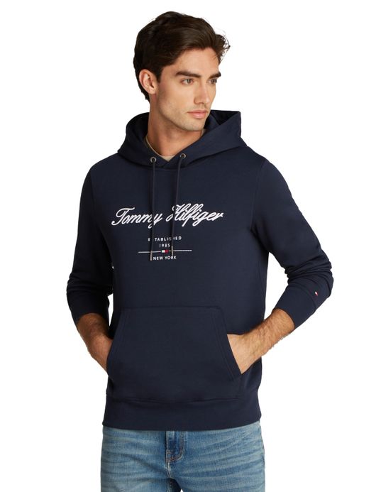 Tommy Hilfiger hoodie donkerblauw capuchon