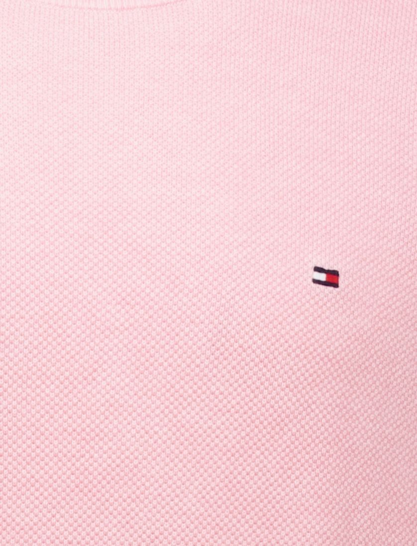 Tommy Hilfiger trui roze ronde hals effen