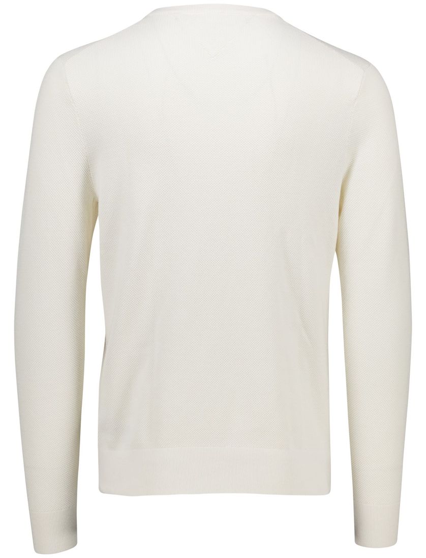 Tommy Hilfiger trui wit ronde hals katoen