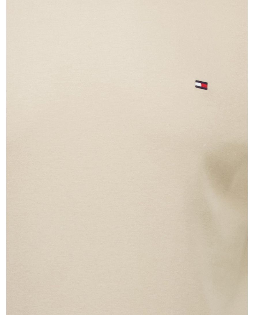 Tommy Hilfiger light interlock T-shirt beige met logo