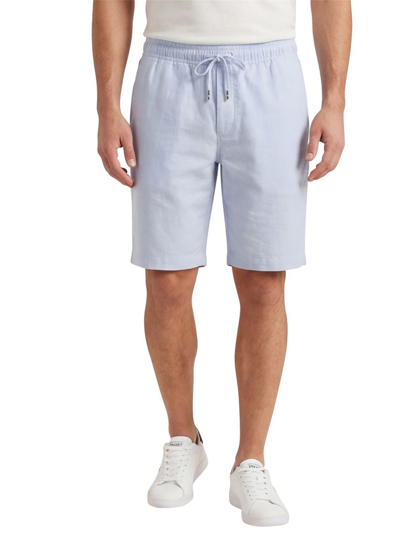 Tommy Hilfiger tapered fit short lichtblauw linnen