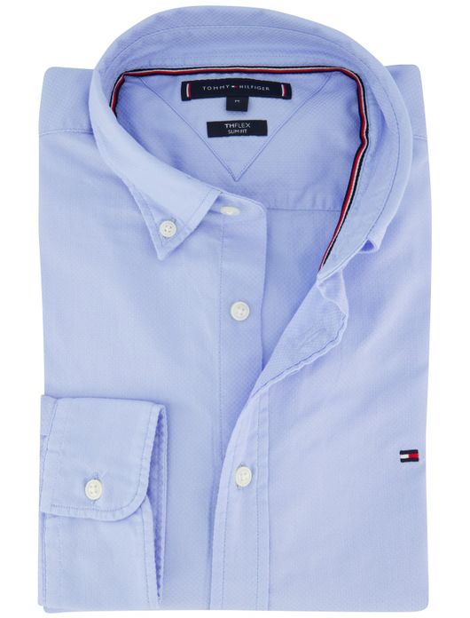 Tommy Hilfiger overhemd katoen lichtblauw