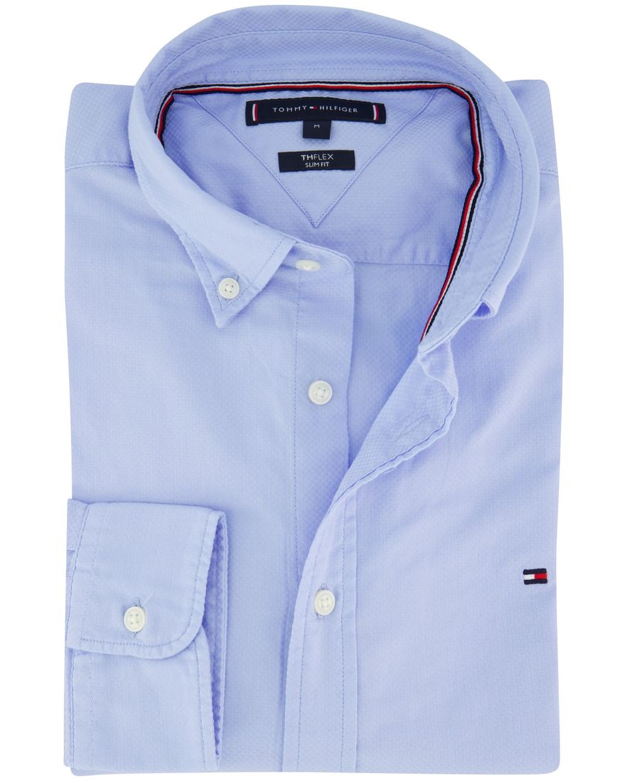 Tommy Hilfiger overhemd lichtblauw slim fit lange mouw