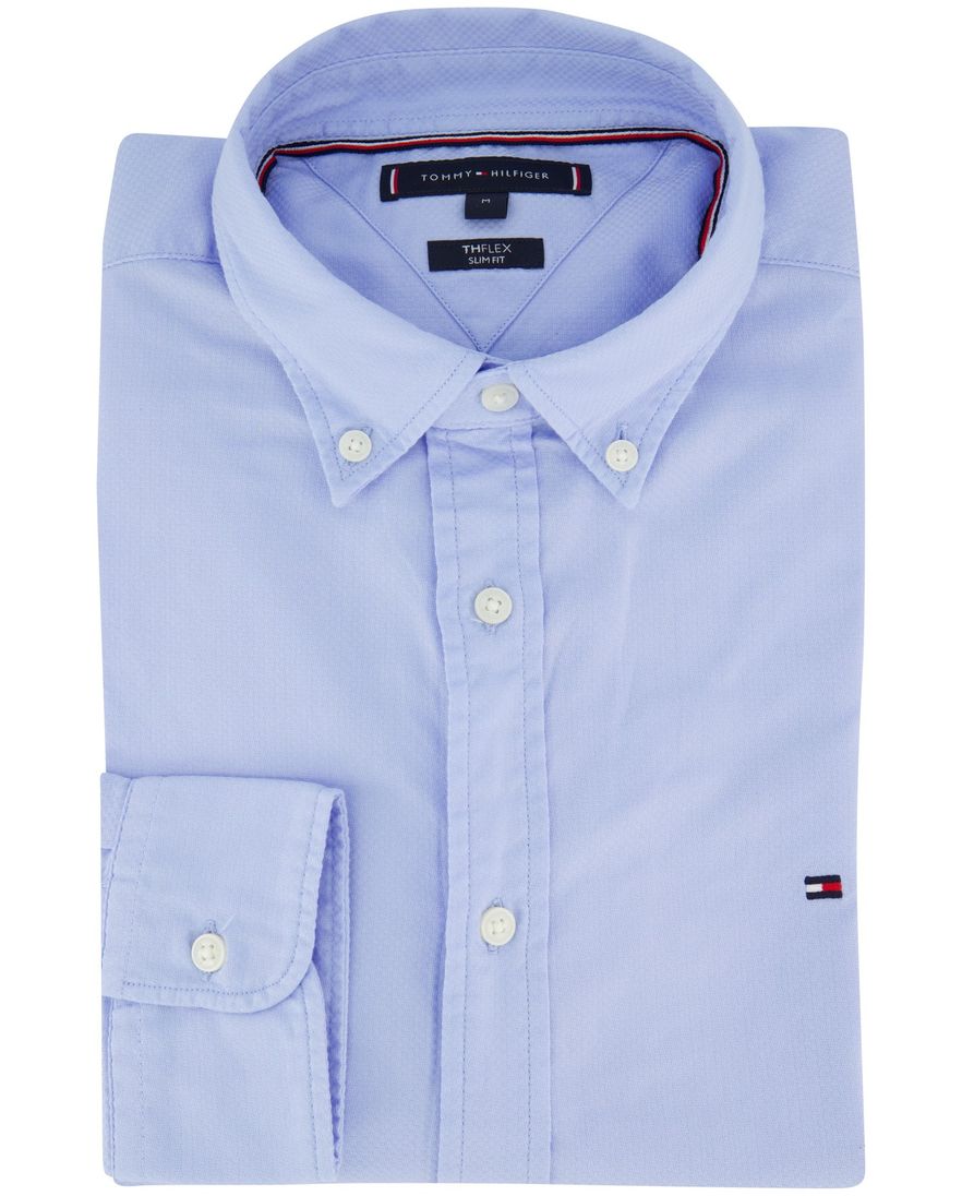Tommy Hilfiger overhemd lichtblauw slim fit lange mouw