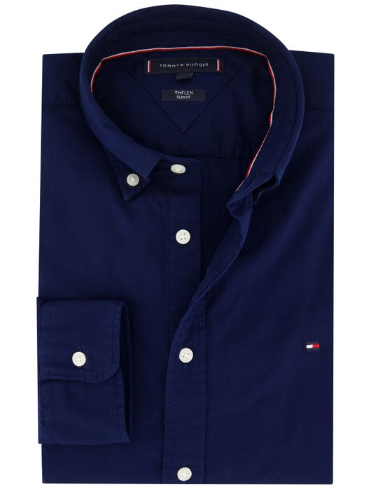 Tommy Hilfiger overhemd donkerblauw slim fit