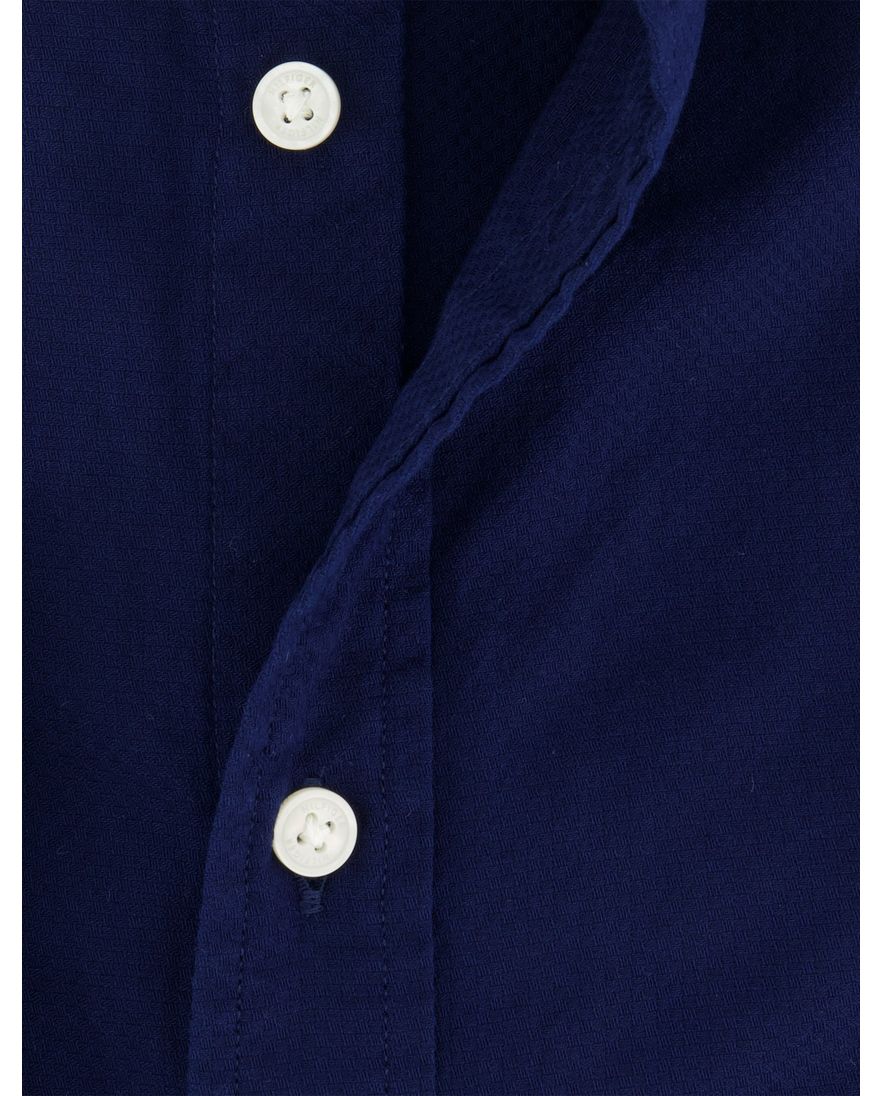 Tommy Hilfiger overhemd donkerblauw slim fit katoen