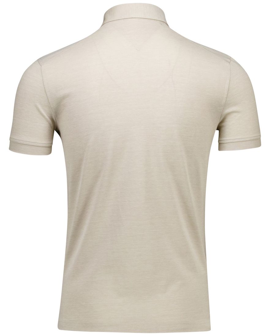 Tommy Hilfiger polo beige effen katoen slim fit