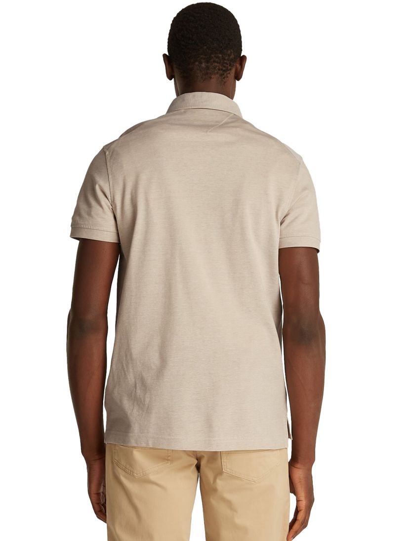 katoenen Tommy Hilfiger polo beige slim fit